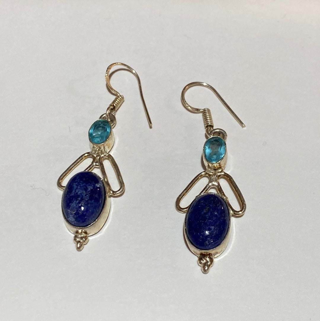 Aretes de Topacio y Lapislázuli (Pendientes de Topacio y Lapislázuli)