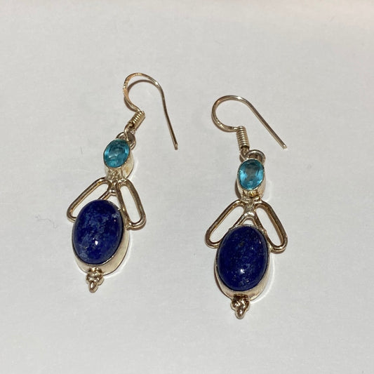 Aretes de Topaz and Lapislázuli (Topaz and Lapislázuli earrings)